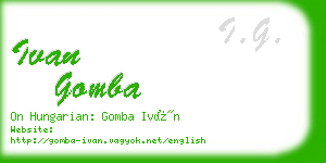 ivan gomba business card